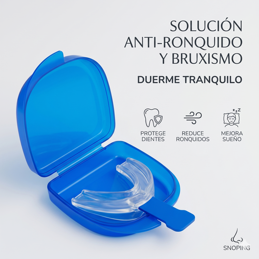 Placa Dental 3 en 1: Anti Ronquidos, Bruxismo y Apnea del Sueño